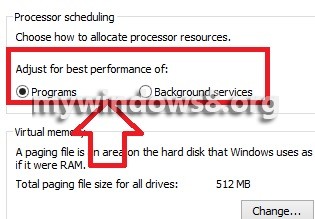 How to Adjust Processor Scheduling for Best Performance in Windows 8? Processor Scheduling