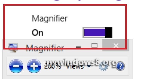 How to use magnifier in Windows 8.1?