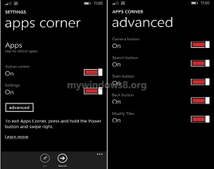 How to set up Apps Corner on Windows Phone 8.1 GDR1? Windows Phone 8 App Corner