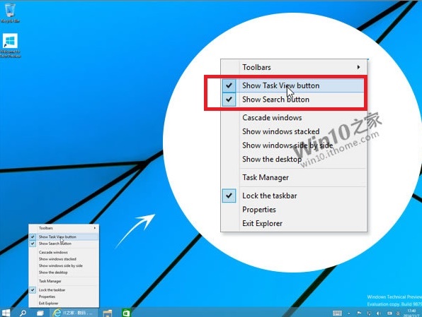 Windows 10 to let you customize Virtual desktop and Search buttons in its next version Task View and Search option of Windows 10
