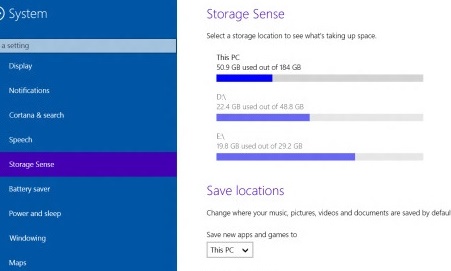 Storage Sense revamps in Windows 10 Build 9901 Storage Sense revamps in Windows 10 Build 9901