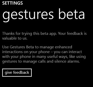 Gestures Beta app in Windows 10 includes only call management features Gestures Beta app in Windows 10 includes only call management features