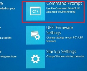 boot to command prompt windows 10