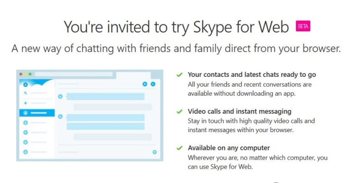 Skype for Web Beta is now open Skype for Web Beta is now open