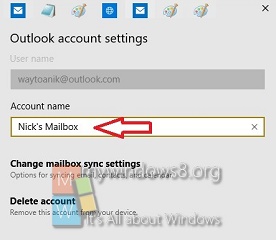 How to Change Account name in Mail app in Windows 10? Rename account in mail app in Windows 10