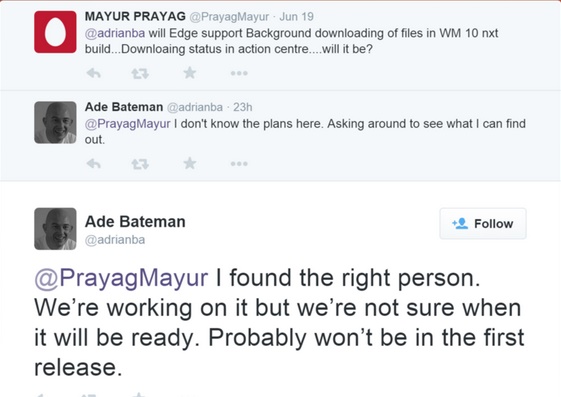Microsoft Edge for Windows 10 Mobile may get background downloading Microsoft Edge for Windows 10 Mobile may get background downloading