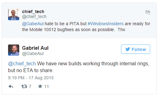 Windows 10: Windows Insider Program working on internal builds, but no new build for users Windows 10: Windows Insider Program working on internal builds, but no new build for users
