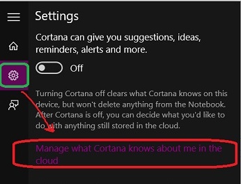 How to manage what Cortana knows about you in the cloud? How to manage what Cortana knows about you in the cloud in Windows 10