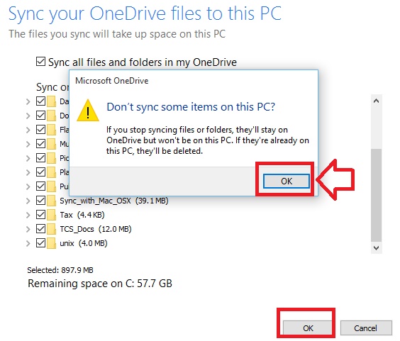 windows sync folders