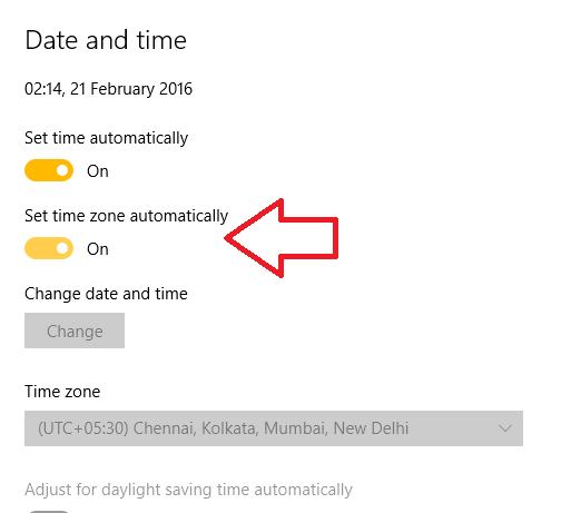 How to Set Time Zone Automatically in Windows 10?