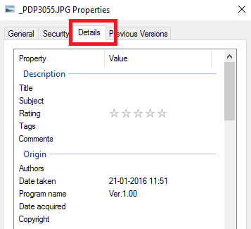 How to remove personal information from photos in Windows 10?