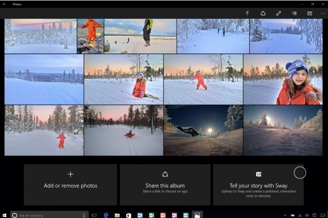 Sway integrating with the Photos App on Windows 10 Sway integrates with Photos App in Windows 10
