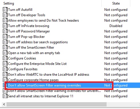 How to prevent users from ignoring SmartScreen filters warnings in Microsoft Edge? How to prevent users from ignoring SmartScreen filters warnings in Microsoft Edge?