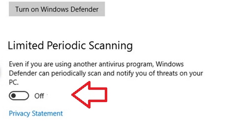 windows defender periodic scanning