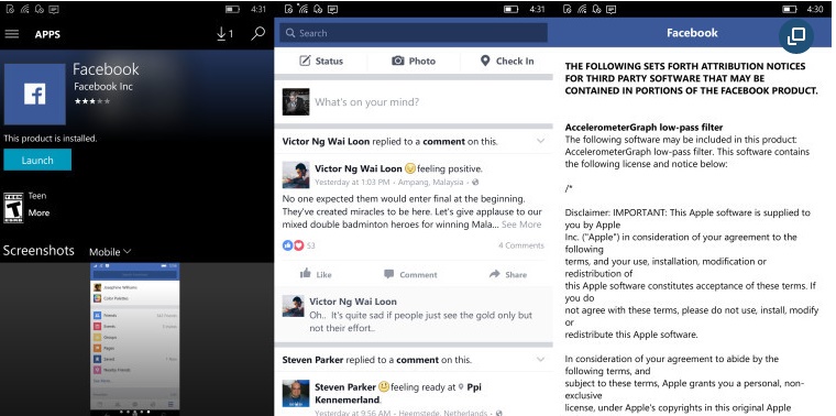 install facebook app for windows 10