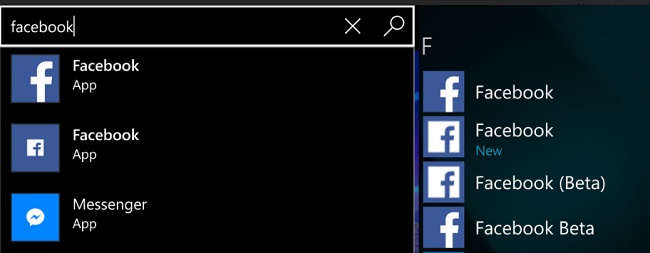 facebook beta windows 10