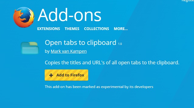 How to Copy the Title & URL Of All Open Tabs in Firefox?
