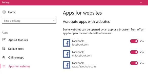 How To Add Apps For Websites In Windows 10?