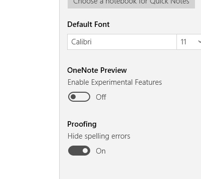 How to Turn Off Spelling and Grammar Check in OneNote App in Windows 10?