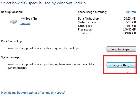 How to Manage Windows Backup Disk Space in Windows 10?