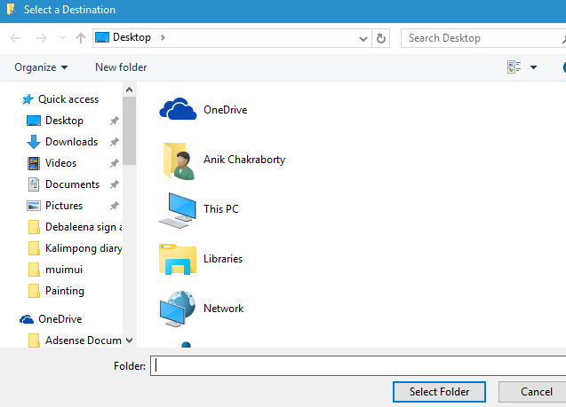windows 10 default download folder
