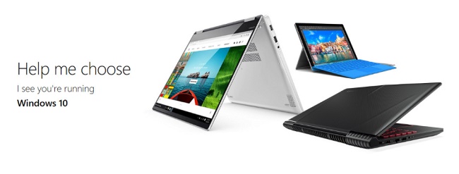 Windows Help Me Choose: Microsoft’s new tool to help buyers select a Windows 10 PC