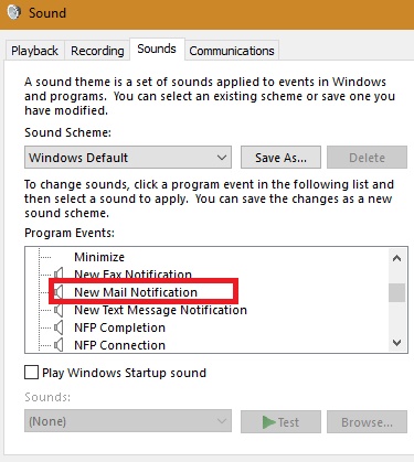 How To Change New Mail Notification Sound In Windows 10? How To Change New Mail Notification Sound In Windows 10?