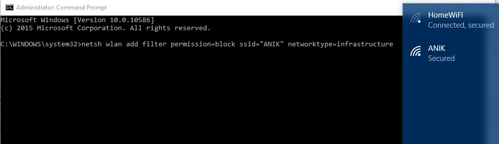How To Hide A Nearby WiFi Network In Windows 10?