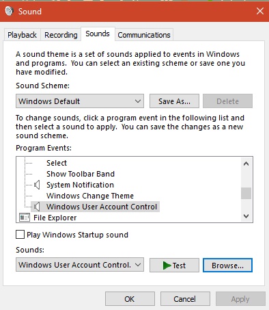 How To Change Windows User Account Control Notification Sound In Windows 10? uac notification