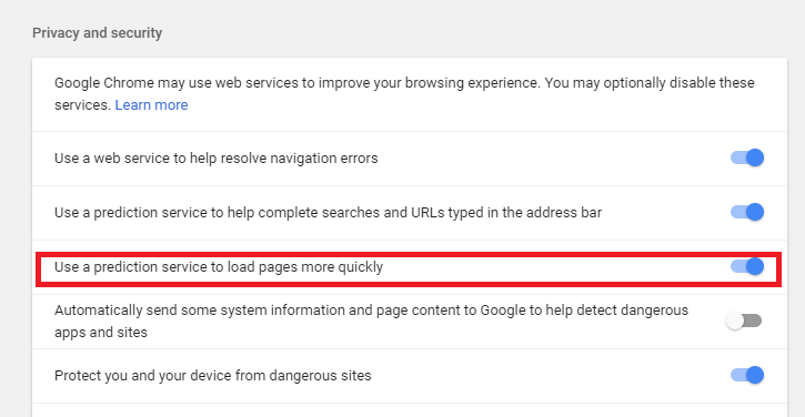 How To Disable Prediction Service in Google Chrome’s Omnibox?