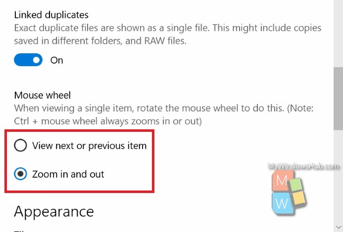 disable mouse wheel windows 10