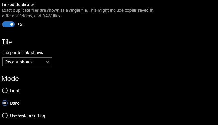 How to Change The Theme of Photos App on Windows 10? dark theme in photos app