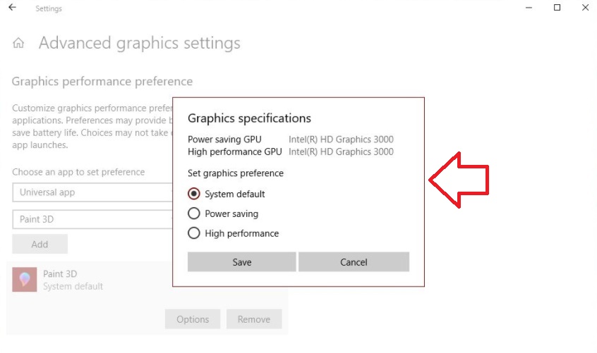 How To Manage Graphics Performance Per App On Windows 10?
