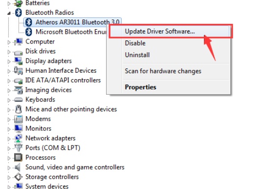 option to turn bluetooth on or off is missing windows 10