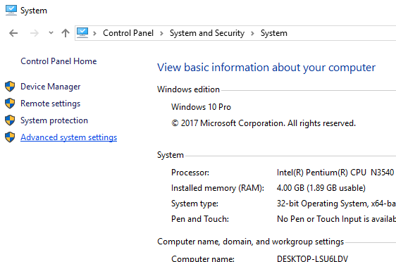 How to remove pagefile.sys in windows 10?