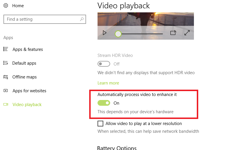 How To Turn On “Process Video To Enhance It” Menu on Windows 10?