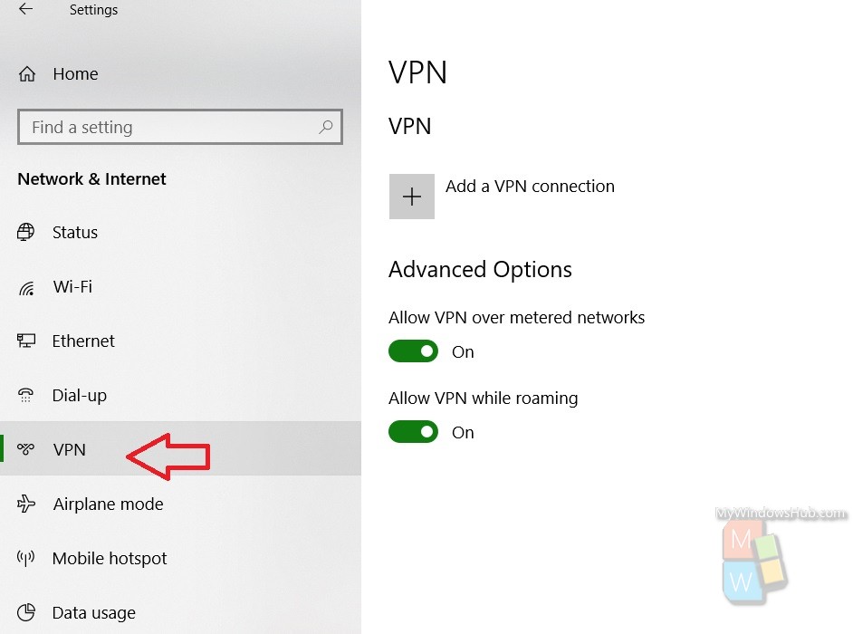 vpn menu