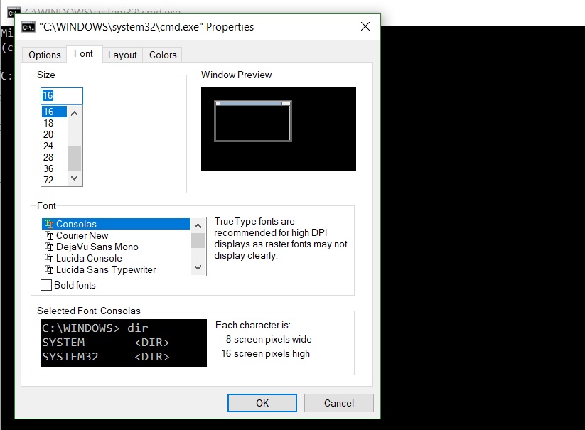 How To Change The Command Prompt Font Size On Windows 10