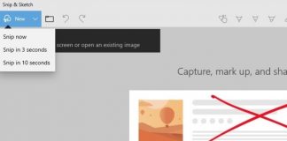 Windows 10 1809 Lets You Capture Time Delayed Screenshots Snip and Sketch