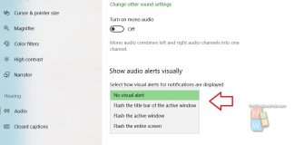 How To Set Custom Display Audio Alerts And Notifications Visually? visual alerts