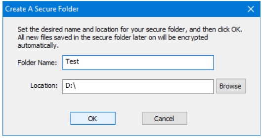 create encrypted folder windows 10