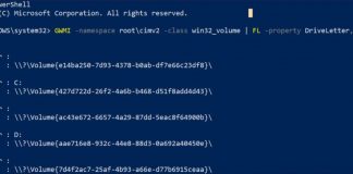 How to find the disk and volume GUID on Windows 10? guid