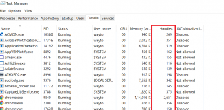 How To Check Task Manager Handles For Solving Port Exhaustion Issues On Windows 10?