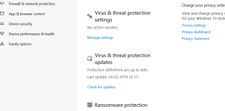 How To Manually Check For Virus and Threat Protection Updates On Windows 10? windows security
