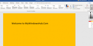 How To Color A Page In MS Word Document ? page color