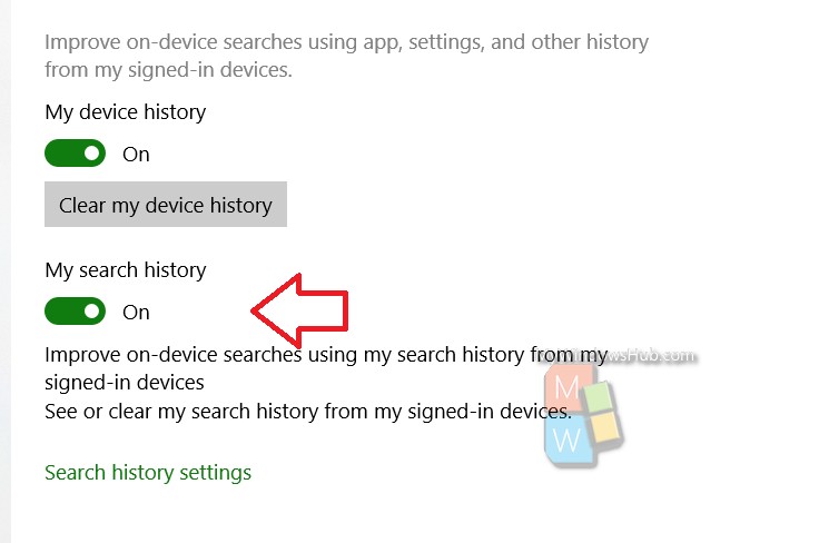 search history