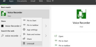 How To Uninstall Voice Recorder App On Windows 10?