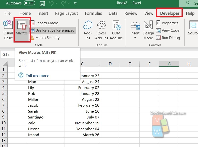 Delete A VBA Macro In MS Excel WorkSheet