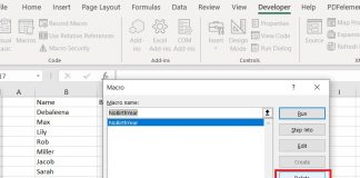 How To Delete A VBA Macro In MS Excel WorkSheet? VBA MAcro delete