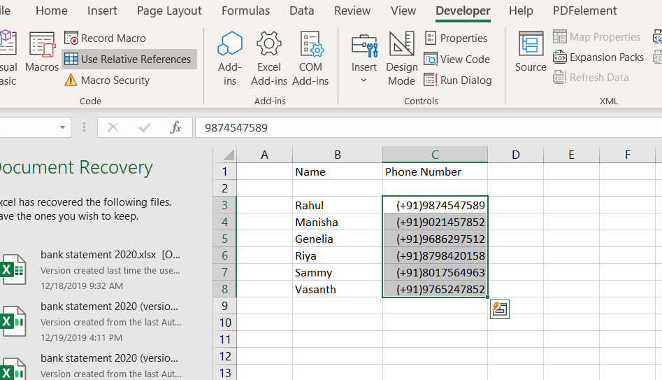 how-to-change-phone-number-formatting-of-phone-numbers-in-an-excel-sheet-using-vba-macro